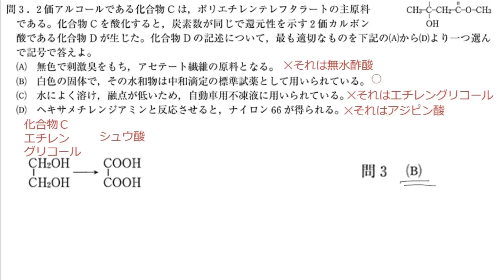 【九州大学】化学2021大問3