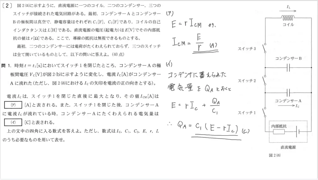 【九州大学】物理2014大問2